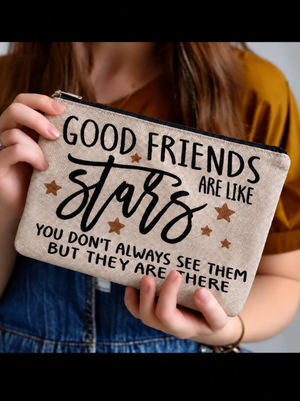 Good Friends Are Like Stars Makeup Bag NWT